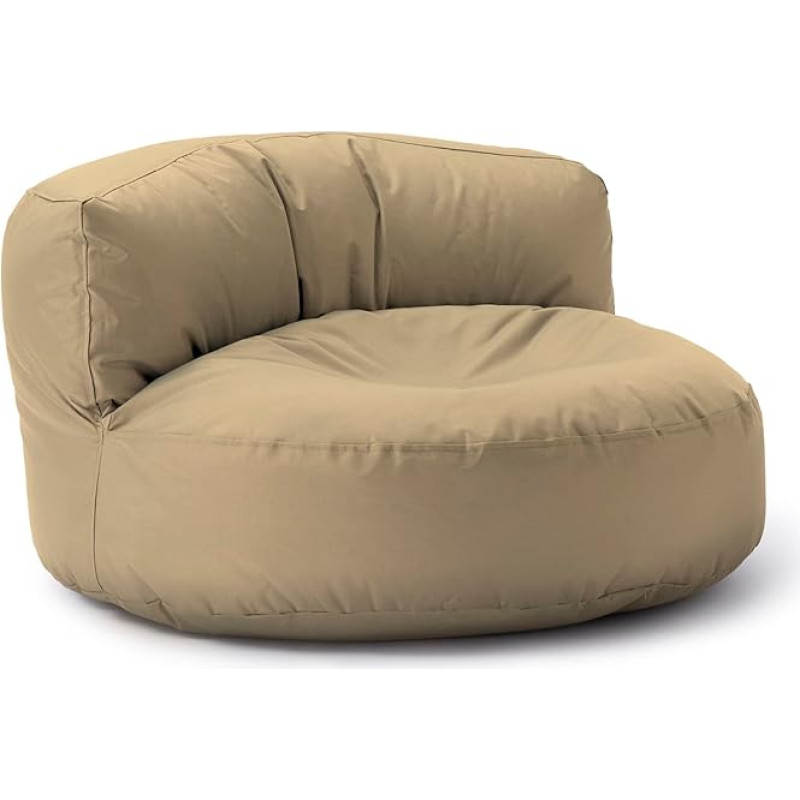 Lumaland Outdoor Bean Bag, Lounge Round Bean Bag Diivan, 320L täitmine 90 x 50 cm Beež