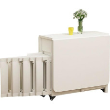 Kokkupandav söögilauakomplekt koos hoiukastiga, 4 tooli, pikendatav Drop Leaf Design ruumi säästmiseks, kodus, elutoas, köögis ja restoranis kasutamiseks.