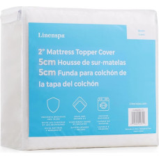 Linenspa 2 Inch Matratsite Topper - Ainult kate - masinpesu - Hingav - Libisemiskindel - Lukuga madratsite kate - Ainult kate - Valge - Linenspa 2 Inch Matratsite Topper - Ainult kate - Valge