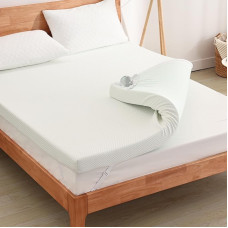 EGO HOME Premium Gel Topper 140 x 200 cm 5 cm H2 Pehme geel vaht rohelise tee ekstraktiga, antibakteriaalne hingav kate, Öko-Tex® sertifitseeritud, madratsipealne Box Spring voodi / diivanvoodi jaoks.
