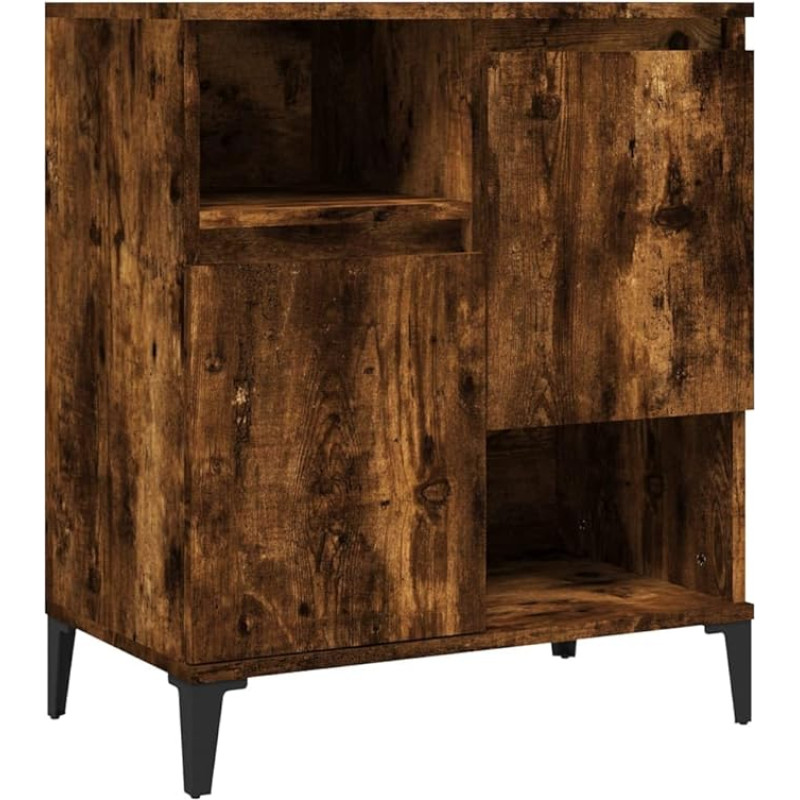 vidaXL Sideboard, 4-kohaline kapp, Highboard elutoa kapp ustega, kapi külgkapp, külgkapp, suitsutatud tammepuust materjalist