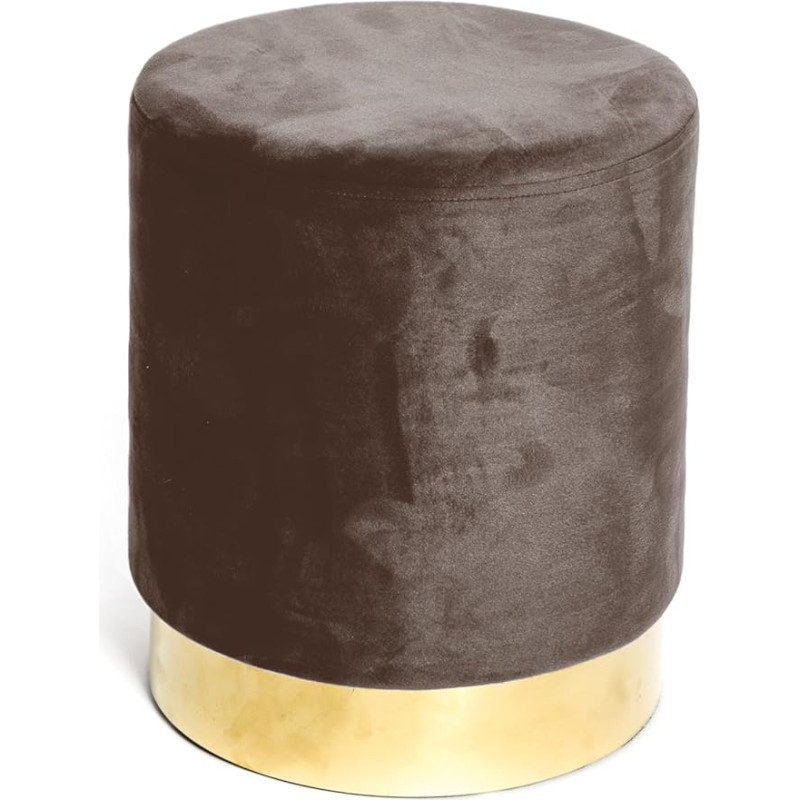 Tex family Sametist jakkar, pruun, kuldse aluspinnaga, elegantne disain, läbimõõt 32 x kõrgus 40 cm, pehme, maksimaalne koormus 150 kg.