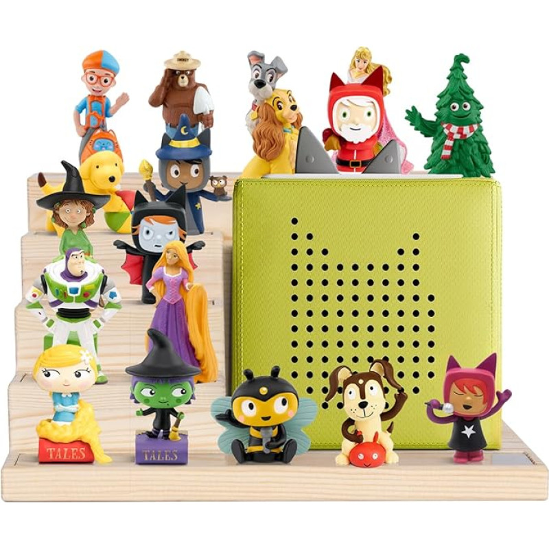 Todeco Tonie riiul Toniebox kuulmisfiguuridele, magnetiline hoiukoht 15-20 Tonie jaoks, seinariiul ja laudariiul, laste riiul tüdrukutele ja poistele, sammujärjekord