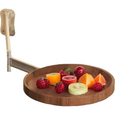 Seinale paigaldatav kokkupandav laud - kompaktne ümmargune kokkupandav laud ruumi säästev seinataldrik söögituppa kööki Ideaalne pähklipuidust voodilaud