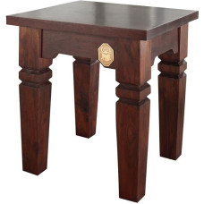 MASSIVMOEBEL24.DE Oxford Stool Acacia Dark Brown Suurus: (42 x 42)