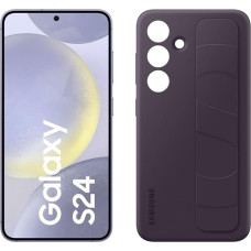 Samsung Galaxy S24 AI nutitelefon, 8 GB RAM, 128 GB mälu, kobaltviolett, 3-aastane tootja garantii + tumelillat värvi statsionaarne ümbris