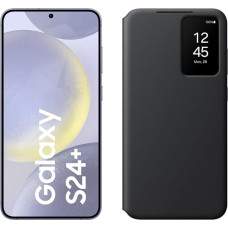 Samsung Galaxy S24+ AI nutitelefon, 12 GB RAM, 512 GB mälu, koobalti lilla, 3-aastane tootja garantii + Smart View rahakotikott, must