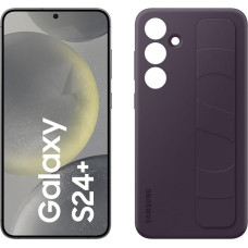 Samsung Galaxy S24+ AI nutitelefon, 12 GB RAM, 512 GB mälu, Onyx Black, 3-aastane tootjagarantii + statsionaarne käepidemega ümbris Dark Violet