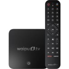 waipu.tv Box | Sisaldab valgustusega kaugjuhtimispulti | TV WiFi | LAN | HDMI | 4K | HDR10+ | Dolby Vision | Dolby Atmos | 3 kuu vautšer 300 telekanalit ja 40 000 filmi ja seriaali jaoks