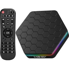 Android TV Box 12.0, TV Box Android 2025 4GB RAM 64GB ROM H618 Quad Core Cortex-A53 CPU, Android Box 6K 4K WiFi6 2.4G+5G Dual WiFi Bluetooth 5.0 LAN 100M Ethernet HDR10+ 3D H.265 Smart Box telerile