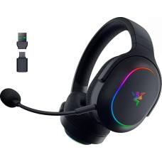 Razer Barracuda X Chroma juhtmevaba multiplatvormiline mängukomplekt 6 tsooniga Chroma RGB (SmartSwitch Hyperspeed & Bluetooth, 40 mm juht, eemaldatav HyperClear Cardioid mikrofon) Mustanahaline