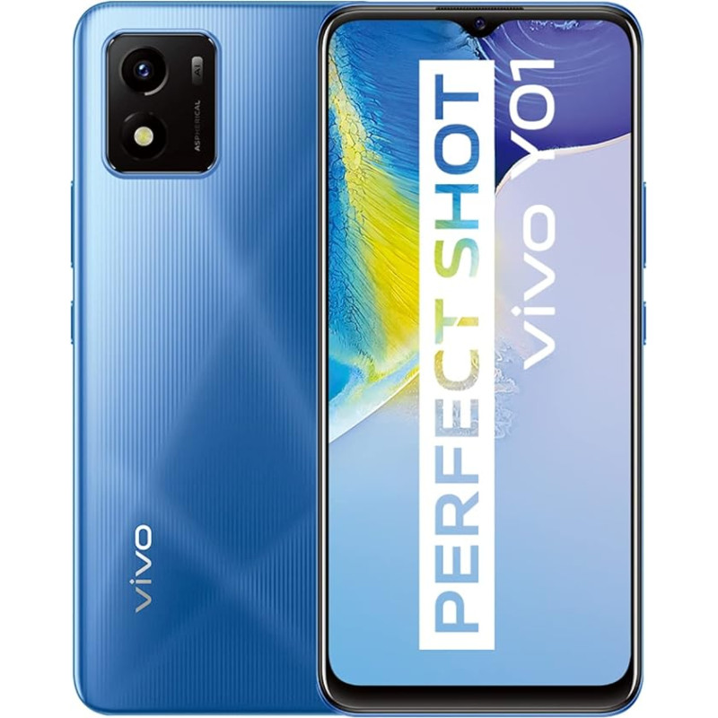 VIVO Y01 nutitelefoni aku 5000mAh 6,51-tolline Halo FullView 13MP tagakaamera Face Detection 3D Slim Funtouch OS 11.1 3+32GB