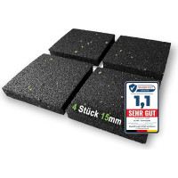 CLARE Premium Vibration Damper as Washing Machine Underlay and Vibration Damper, Non-Slip Pads, Less Noise and Movement, Anti-Vibration Mat for Speakers, 3D Printers, Pack of 4, 15 mm