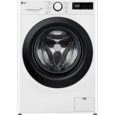 LG W4WR42966 Class A/D Front Loading Washer Dryer 9-6kg 62 x 60 x 85 cm Wi-Fi AI Direct Drive Deep Cleaning with Steam TurboWash 360 Safety Glass Door White - Porthole Ring: Black