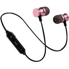 Metallist Bluetooth kõrvaklapid Asus Zenfone Max Pro nutitelefonile Juhtmevaba kaugjuhtimispuldiga kõrvaklapid universaalsed (roosa)