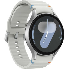 Samsung Galaxy Watch7 44 mm nutikell koos spordirihmaga Kummirihma suurus: 32 GB LTE NFC Wi-Fi Bluetooth 4G 33,8 g Hõbedane kell: M/L Ekraan 3,7 cm 1,47 tolli 32 GB LTE NFC Wi-Fi Bluetooth 4G 33,8 g Hõbedane