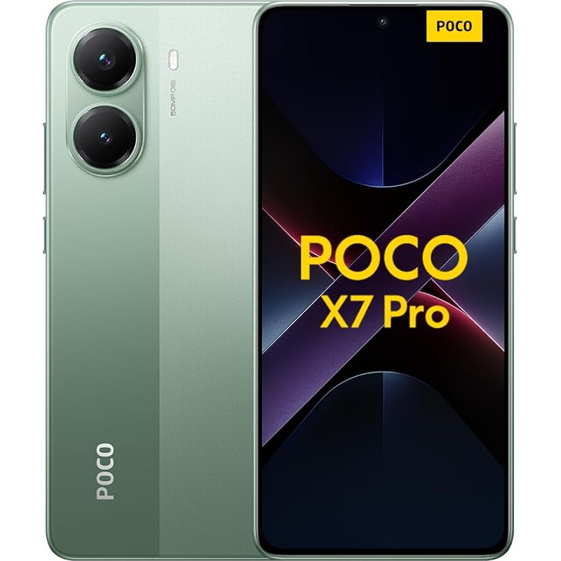 Xiaomi Poco X7 Pro nutitelefon, 12+256GB, roheline, 50MP peakaamera OIS-iga, 6000mAh (tüüp) aku 90W HyperCharge, IP68, AI-funktsioonid (laadija ei kuulu komplekti)