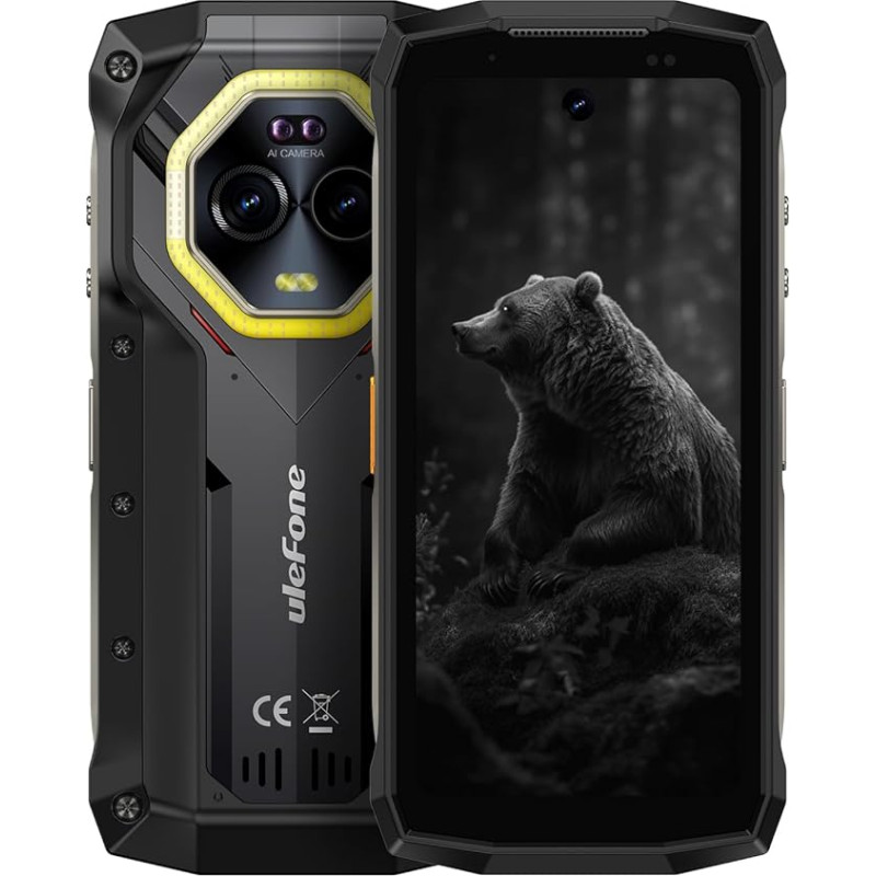 Ulefone Armor Mini 20 4G Outdoor nutitelefon, peopesa suurus, Helio G99 16GB + 256GB, 6200mAh aku juhtmevaba laadimine, 64MP + 50MP öönägemiskaamera, 4,7-tolline HD+90Hz, IP68 veekindel Android 14, NFC