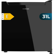 Cecotec Bolero CoolMarket TT 31 Dual Black Glass E Mini Fridge Energy Class E, Mini Table Fridge Black Glass 49.6 x 47.4 cm, 31 L, Dual Function, Removable Compartment