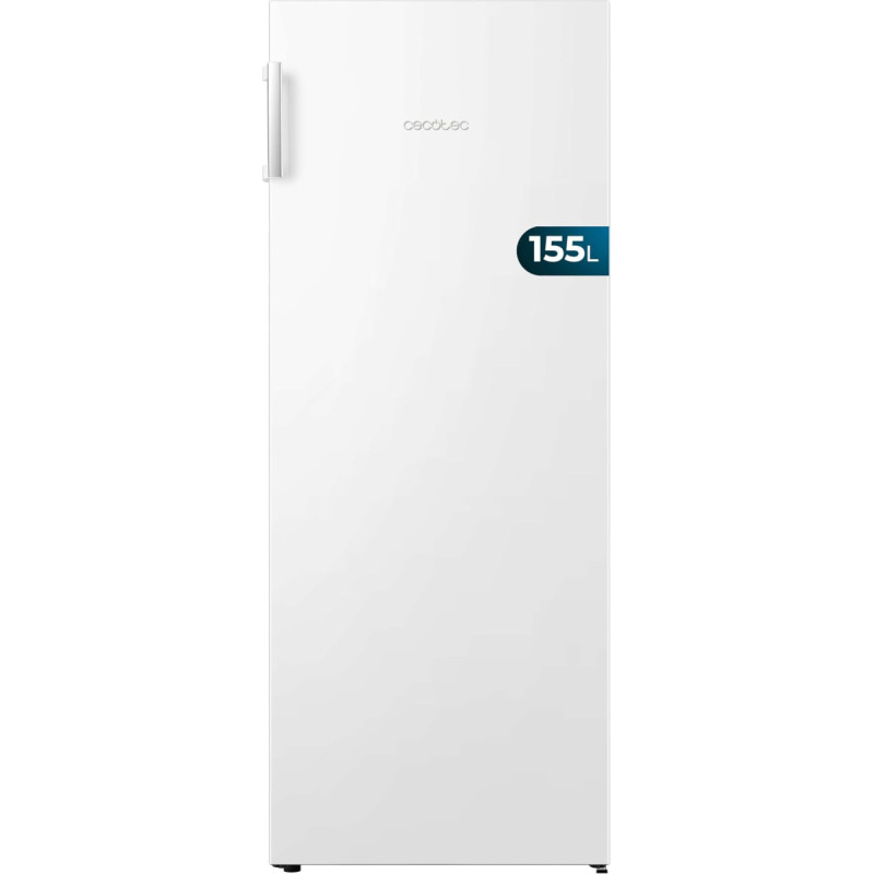 Cecotec Bolero CoolMarket UF 155 White E Vertical Freezer, 155 Litres, Energy Saving, Total No Frost, Reversible Door and Alarm when Door Opens