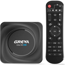 GREVA Android TV Box 4GB RAM 32GB ROM, Smart TV Box 8K UHD Streaming Media Player Support Dual Band WiFi 2.4G/5.8G koos HDR10.0 BT 4.0 USB 3.0, TV Box Android 11.0 koos kaugjuhtimispuldiga