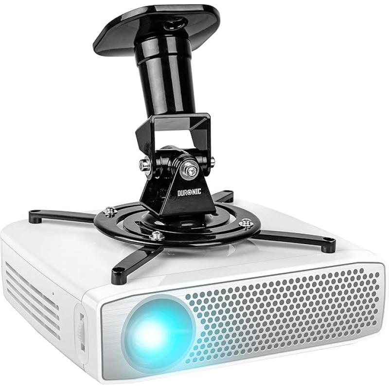 Duronic projektorkinnitus PB01XB | Kinnitus laele või seinale projektsiooniks | 10kg kandevõime | Universaalne | Raske | Komplektis on liitmikud | Pöörake 360°, pöörake 180°, kallutage 180°.