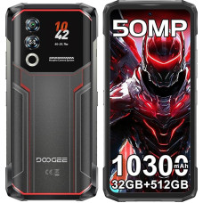 DOOGEE Blade 20 Ultra Outdoor Smartphone 10300 mAh, 32 GB + 512 GB Outdoor mobiiltelefon Android 14, 1,54-tolline multifunktsionaalne ekraan taga, 50 MP + 8 MP ehitusplatsil mobiiltelefon 6,6-tolline HD+
