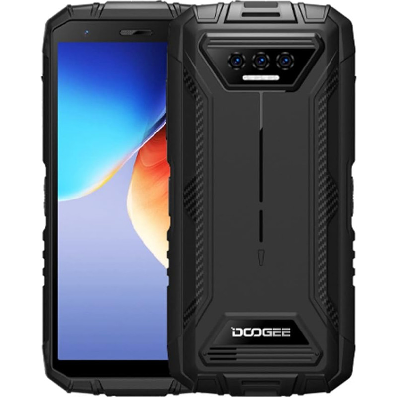 DOOGEE Android 12 välitelefon ilma lepinguta S41 Pro, Octa Core 4GB + 32GB (1TB laiendatav), 6300 mAh aku, 13MP kolmekordne kaamera, IP68 IP69K põrutuskindel nutitelefon Dual SIM, 5,5-tolline HD+,