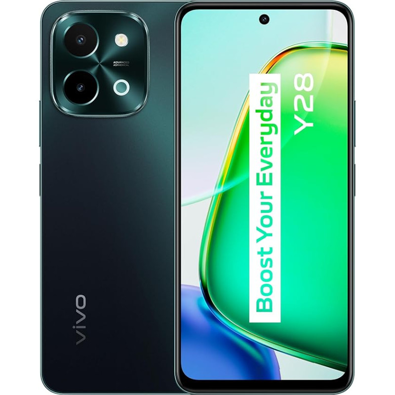 VIVO Y28 nutitelefon ilma lepinguta, 8G + 256G, 8G + 8G laiendatud RAM, 6,68-tolline 90 Hz LCD ekraan, 50MP põhikaamera, 5200 mAh aku, 44 W välklaadimine, kaks kõlarit 300% helitugevusega mobiiltelefoni.