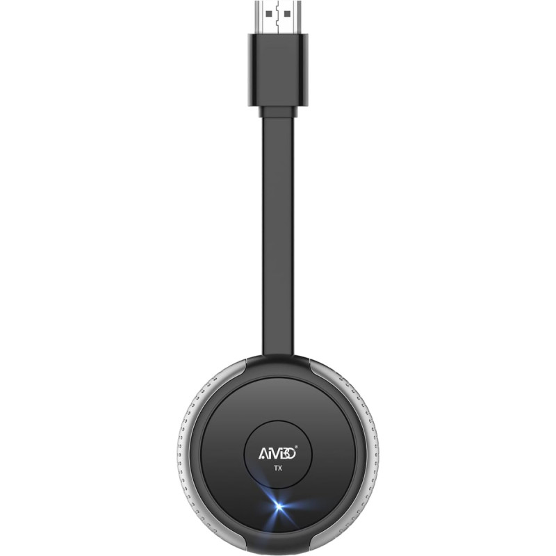 Traadita HDMI saatja, DRYMOKINI HDMI traadita saatja meedia striimimiseks sülearvutist/PC/kaamerast/PS5-st HDTV-le/projektorile/monitorile, toetab kuni 8 TXS-i, hõbedane