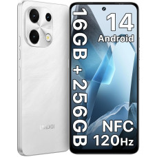 UMIDIGI Note 100 mobiiltelefon, Android 14 nutitelefon ilma lepinguta, 120HZ Octa-Core, 16(8+8) GB + 256GB mobiiltelefon ilma lepinguta, 6.8 tolli, 50MP, näo- ja sõrmejälg, NFC, 5000mAh, GPS