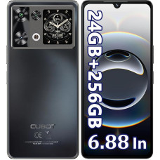 CUBOT P90 nutitelefon ilma lepinguta Android 15, 24GB RAM + 256GB ROM mobiiltelefon ilma lepinguta G100, 6,88-tolline 120Hz ekraan Simlock-free mobiiltelefonid, 1,72-tolline tagumine puuteekraan, 64MP
