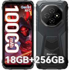 Blackview Fort 1 (18+256) välitingimustes kasutatav mobiiltelefon ilma lepinguta 10000 mAh, Android 15 välitingimustes kasutatav nutitelefon, 6,56-tolline 90 Hz ultra õhuke ehitusplatsi mobiiltelefon, IP69K veekindel, NFC/GPS/Gemini AI
