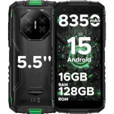 DOOGEE Fire 3 Pro Android 15 Al välitelefon ilma lepinguta 16GB RAM + 128GB ROM (2TB TF) 8350mAh/18W, 5,5-tolline HD+ Gemini Al, välitingimustes kasutatav nutitelefon Unisoc T7200, 16MP AI kaamera, Dual SIM 4G