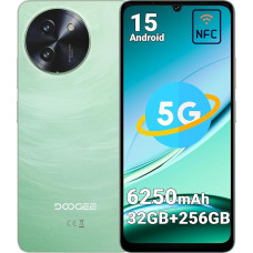 DOOGEE Note59 Pro 5G nutitelefon ilma lepinguta, 6250 mAh aku, 32GB RAM + 256GB ROM, Android 15 mobiiltelefon, 6,75-tolline HD+ 120Hz ekraan, 16MP AI kaamera, NFC, Dual SIM, Face ID, sõrmejälg, sõrmejälg