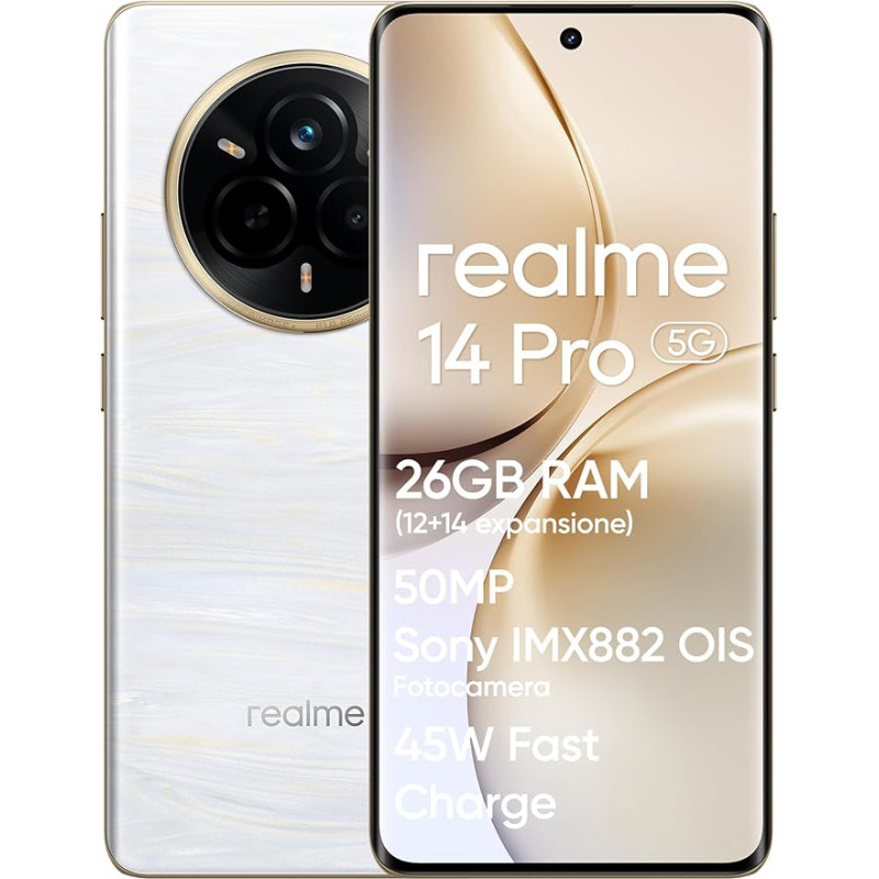 realme 14 Pro nutitelefon 12 + 512 GB beež