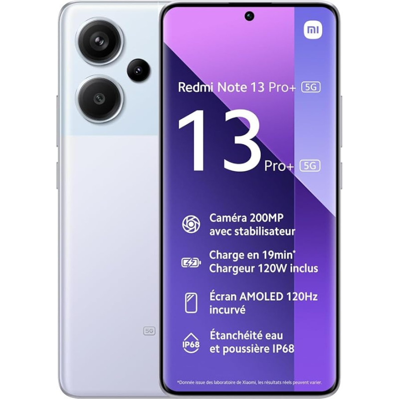 Xiaomi Redmi Note 13 Pro+ 5G nutitelefon 8+256GB, 6.67 Super QPD, 120W HyperCharge, 2.8GHz, valge