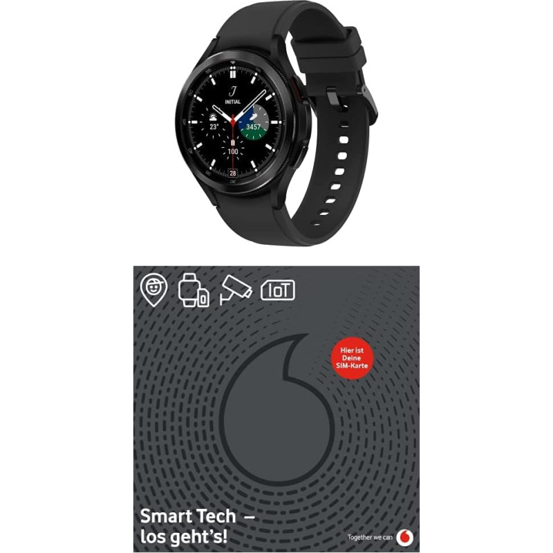 Samsung Galaxy Watch4 Classic, ümmargune LTE nutikell, Wear OS, pöörlev lünett, spordikell, 46 mm, must