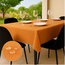 Välitingimustes kasutatav pestav laudlina 140 x 300 cm oranž aialina laudlina laudlinad ilmastikukindel õlilina laudlina laudlina Itaalias valmistatud laudlina välitingimustes kasutamiseks laudlina