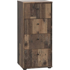 FORTE Tempra 2 kapp 4 sahtliga, puitmaterjalist, vanapuidust vintage stiilis, 38,6 x 85,5 x 34,8 cm (B x K x S)