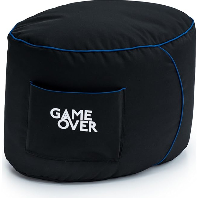 Game Over Video Games Bean Bag Stool | Jalgade toetamine elutoas | Küljetaskud kontrollerite jaoks | Made in the UK | Ergonoomiline disain pühendunud mängijale (Cerulean Blitz)