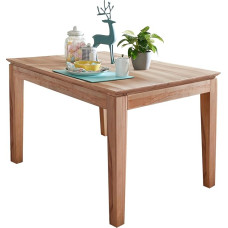 Woodroom Paarl söögilaud 140 x 90 cm pikendatav kuni 200 cm täispuidust õlitatud südamepuust pööki pikendatav laud liblikas väljatõmmatav puidust söögilaud 6-8 inimesele Stabiilne ja kaasaegne