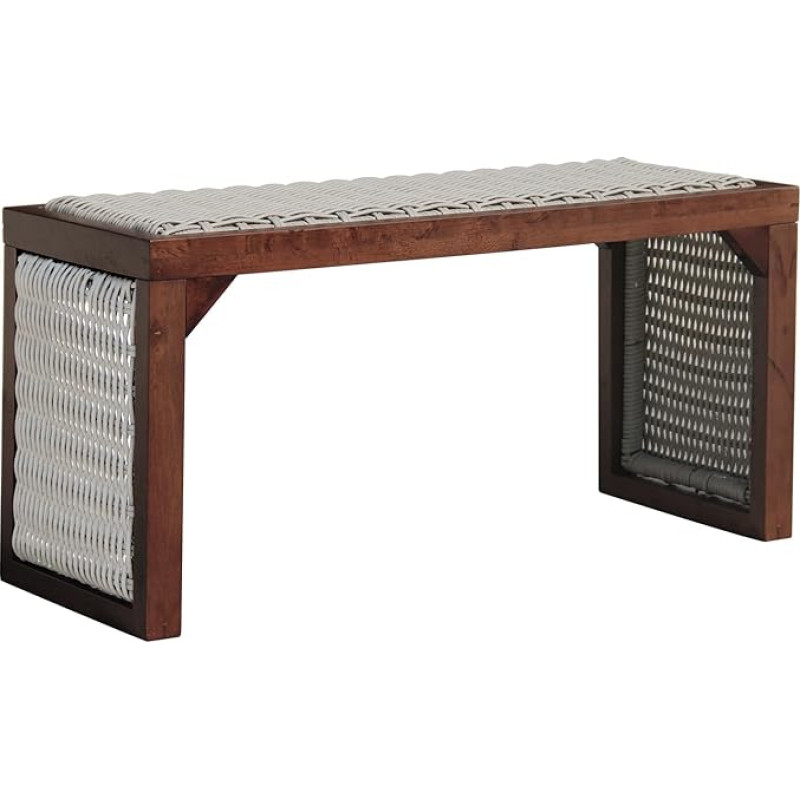 Beneouya 35-tolline puidust sissepääsupink sajandi keskpaiga modernne dekoor Puidust kootud kingapink puidust väljaheide esikusse, elutuppa, söögituppa, magamistuppa ja verandale, pruun