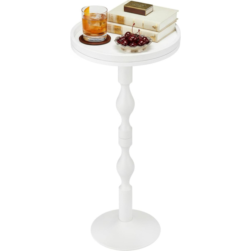 ZEXVIDA väike joogilaud väikestesse ruumidesse, magamistuppa, vannituppa, nurka (valge)