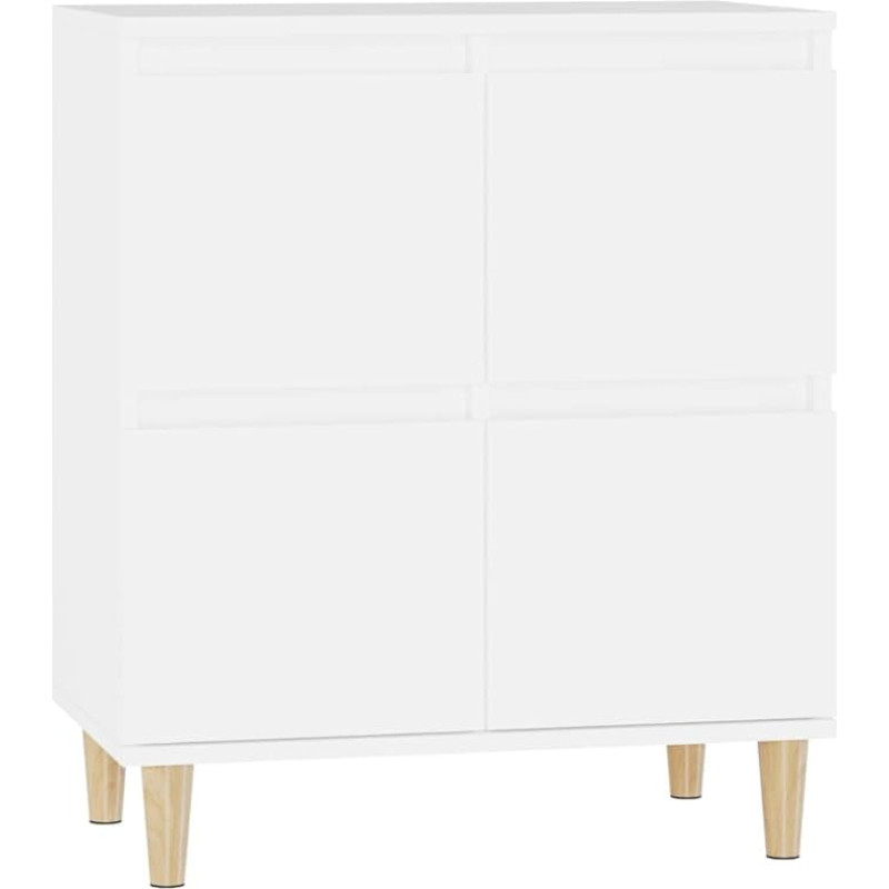 vidaXL Sideboard, sahtlitekk, kus on palju hoiuruumi, Highboard elutoa kapp koos ustega, kapi külgkapp, külgkapp, valge puitmaterjaliga