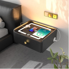 ihomemore Öölaud rippuv seinariiul sahtliga Smart Öölaud magamistoa mööblivalikud noortele täiskasvanutele Must