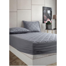 Puuvillane madratsikaitse hüpoallergeenne elastne lint hingav ja mugav veniv madratsikatte (Hall, 140 x 190/200+ (35-40))