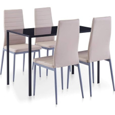 Tidyard 5-osaline söögitoa komplekt 4 söögitooliga, köögilaud, söögitool, köögimööbel, söögitoa komplekt söögituppa, kööki, kontorisse, elutuppa