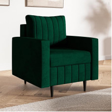 MOTIVENA Leo diivan tool elutuba Modern, Wing tool, Lounge tool elutuba, Club tool, diivan tool, polsterdatud tool, diivan tool, Single diivan, Bonell Spring Core (H4), tugitool Velvet roheline