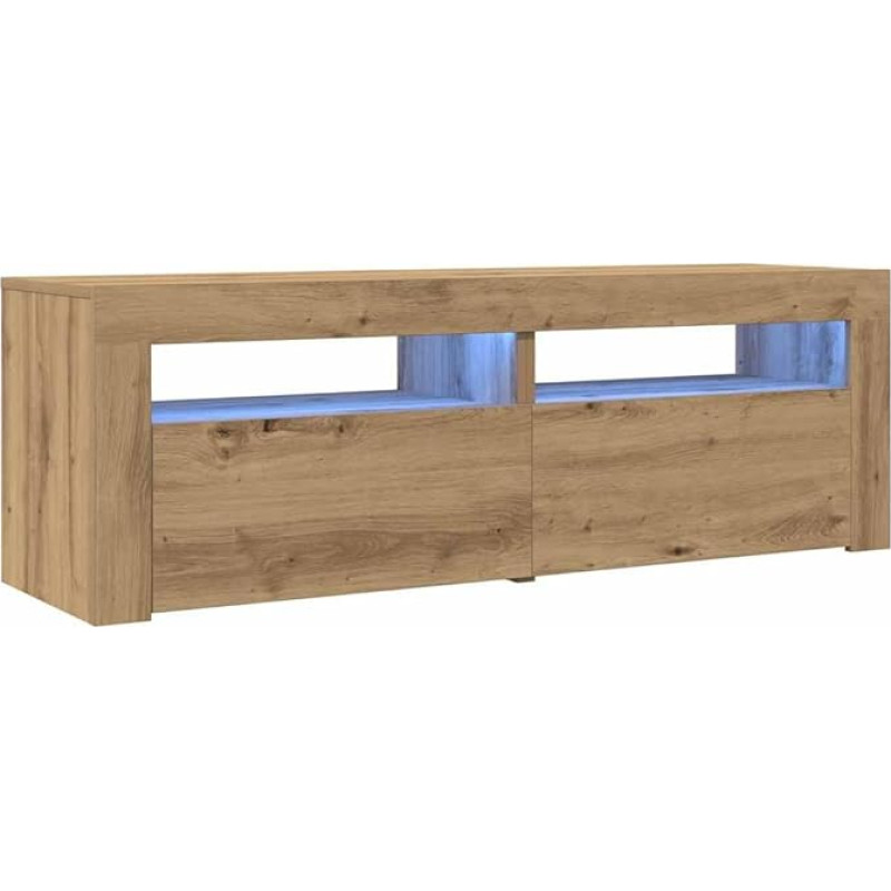 vidaXL TV-kapp koos LED-ga Artisan Oak 120 x 35 x 40 cm puitmaterjalist